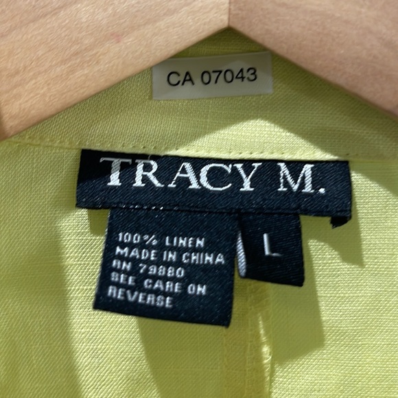 100% Linen Yellow Shirt - Picture 2 of 4